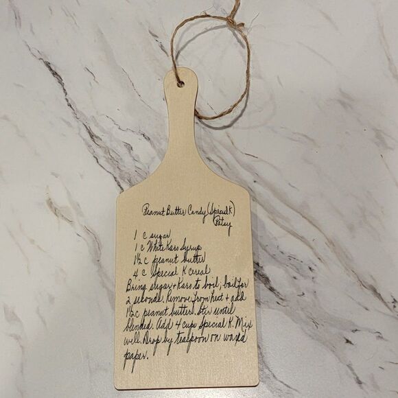 Personalized Handwritten Recipe Decorative Cutting Board Recipe Card - Picture 3 of 7